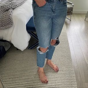 Madewell Distressed Boyfriend Blue Jeans 30